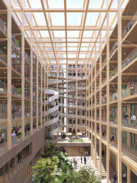 Atrium space Canadian parliament Chipperfield Architecture, Atrium Design, David Chipperfield Architects, David Chipperfield, Timber Architecture, Pritzker Prize, Canada Photos, Renzo Piano, Design Competitions