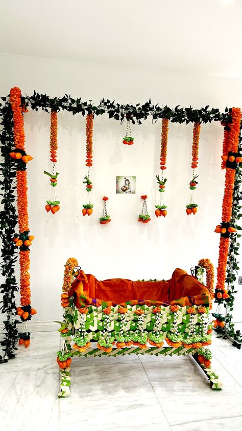 Cradle ceremony | cradle decoration Baby Cradle Decoration Ideas, Cradle Ceremony Decorations At Home Diy, Baby Naming Ceremony Decorations At Home, Simple Cradle Ceremony Decorations, Cradle Decoration For Naming Ceremony, Cradle Ceremony Decorations At Home, Cradle Decoration Ideas, Cradle Ceremony Decorations, Cradle Decoration