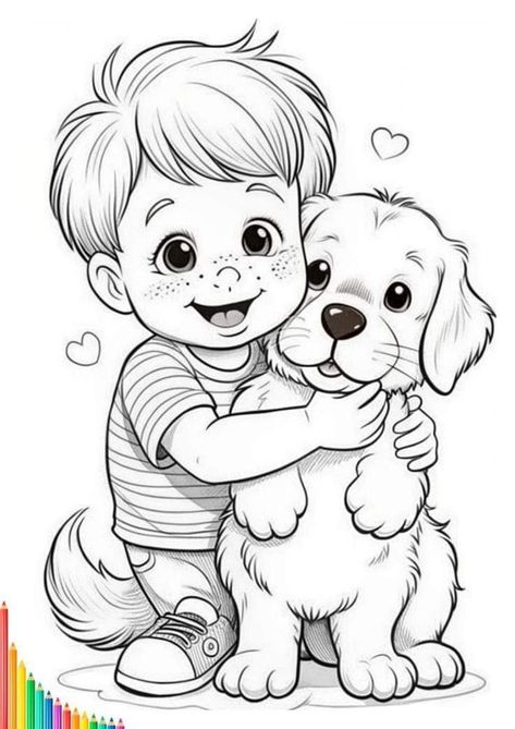 Dog Images Drawing, Puppy Illustration Cute, Smiling Drawing, Dog Coloring Book, Free Christmas Coloring Pages, Puppy Coloring Pages, Minnie Mouse Pictures, Life Drawing Reference, Cat Coloring Book