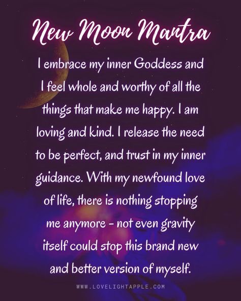 new moon mantra New Moon Chant, New Moon Release Ritual, Super New Moon Ritual, New Moon Essential Oils, New Moon Circle Ideas, Blue Moon Ritual Witchcraft, New Moon Ritual Ideas, New Moon Ritual Manifestation, Moon Ritual Ideas