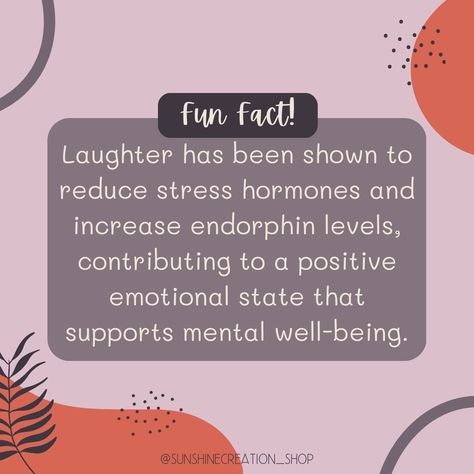 🌟 Fun Fact Friday! 🌟 Did you know that laughter isn't just good for the soul, but it's also great for your health? Studies have shown that laughter reduces stress hormones and boosts endorphin levels, promoting a positive emotional state that supports overall well-being. So go ahead, let out a chuckle or two today! Your body and mind will thank you. #FunFactFriday #LaughterIsTheBestMedicine #mentalhealth #sel #socialemotionallearning #mindfulness #gratitude #education #classroomactivities... Fun Fact Friday, Good For The Soul, Body And Mind, Social Emotional Learning, Classroom Activities, Fun Fact, The Soul, Gratitude, Knowing You