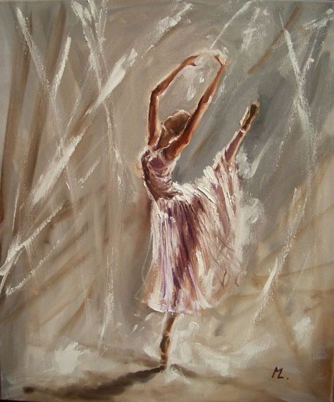 Monika Luniak, Dance Artwork, Oil Painting Videos, Ballet Painting, Ballerina Painting, Oil Painting For Beginners, Ballerina Art, Ballet Art, Oil Painting Portrait