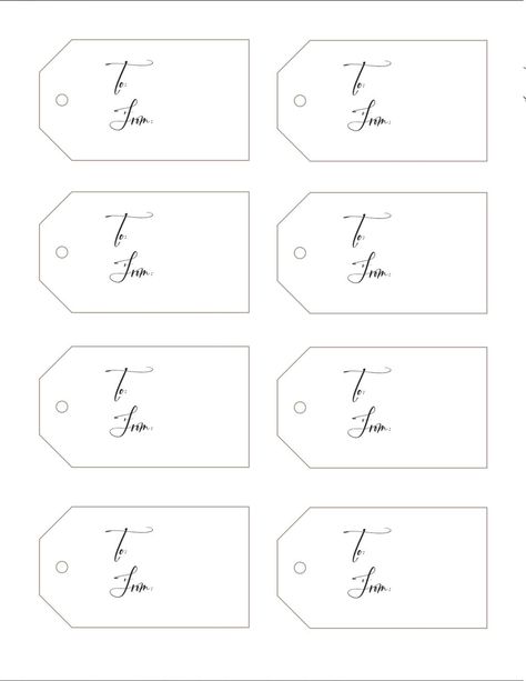 Easy to download, fun to use, and sure to add a dash of flair to your presents. #GiftWrappingIdeas To And From Tags Printable, Wedding Gift Tags Printable, To And From Tags, Gift Tag Template Free Printable, Gift Tag Template Free, Tag Template Free, Fall Fonts, Farmhouse Printables, Template Free Printable