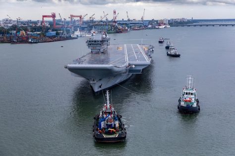 Indian Navy Indigenous Aircraft Carrier INS Vikrant (IAC-1) Begins Sea Trials Ins Vikrant, Engineering Companies, Gas Turbine, Indian Navy, Systems Engineering, Ski Jumping, Military News, Military Gear, General Electric