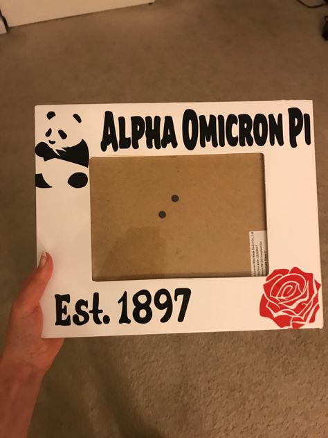 Big Little Picture Frame, Sorority Picture Frames, Sorority Pictures, Alpha Omicron Pi, Big Little, Sorority, Picture Frame, Picture Frames, Cards Against Humanity