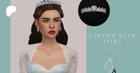 Cartier Halo Tiara | Glitterberry Sims Sims 4 Tiara Cc, Halo Tiara, Royal Jewels, Sims 4 Cc, The Sims 4, Sims Cc, The Sims, Cartier, Sims 4