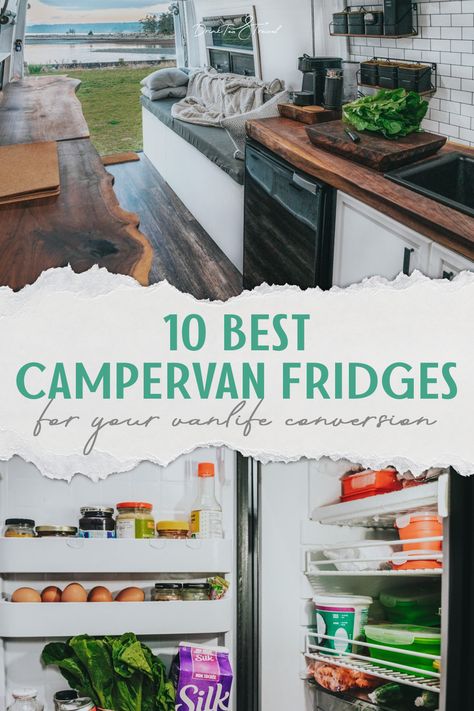 Van Life Fridge Freezer, Dometic Fridge Van, Campervan Fridge Ideas, Van Life Fridge, Camper Van Fridge, Van Life Food, Campervan Fridge, Van Life Cooking, Van Fridge