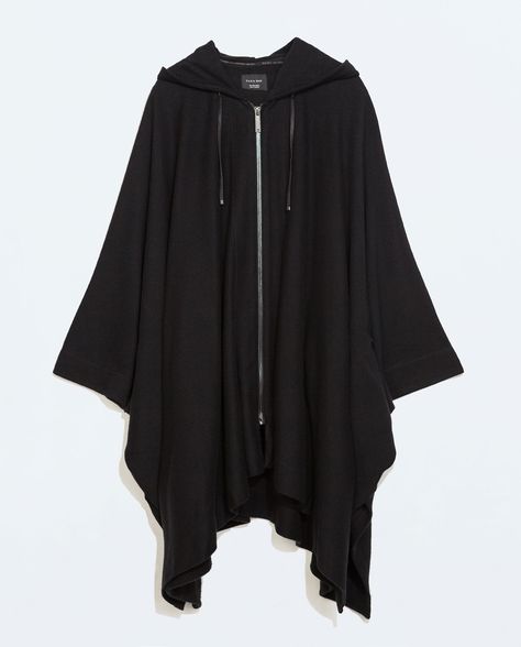 DARK PONCHO from Zara Batwing Coat, Hooded Trench Coat, Cyberpunk Fashion, Cape Coat, Gothic Outfits, Mode Inspo, Dark Fashion, After Dark, Zara United States