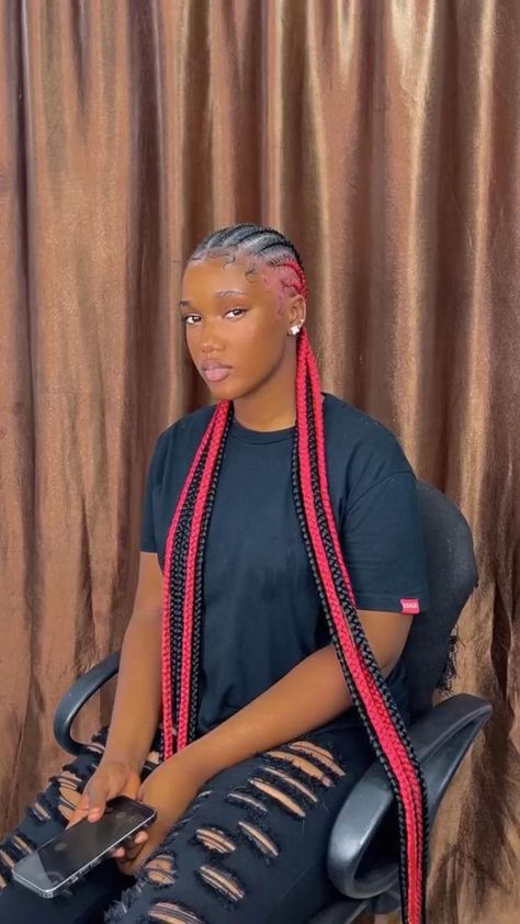 Nice All Back Hairstyles, All Back Cornrows Hairstyles Braids Long, Color Cornrows Braids, Long Cornrows Braids, All Back Braids, Ponytail Braids Hairstyles, All Back Cornrows Hairstyles, Senior Hairstyles, All Back Hairstyle