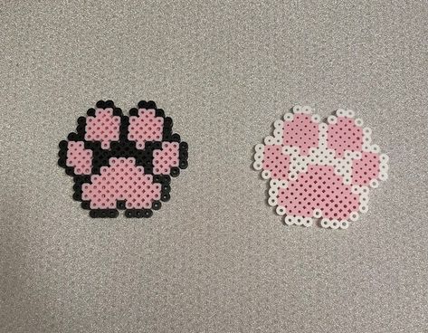 Animal/ Dog/ Cat Paw Print Coaster Keychain Wall Decor - Etsy UK Dog Paw Pixel Art, Paw Pixel Art, Dog Perler Bead Patterns, Meaty Beads, Pixel Art Dog, Keychain Wall, Paw Print Decorations, Art Fer, Melt Beads Patterns