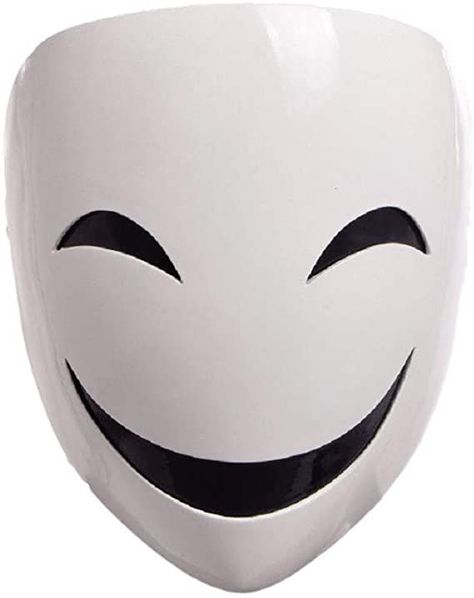 Dark Mask, Face Mask Halloween, Tragedy Mask, Mascaras Halloween, Black Bullet, Mask Drawing, Halloween Prop, Anime Head, White Mask