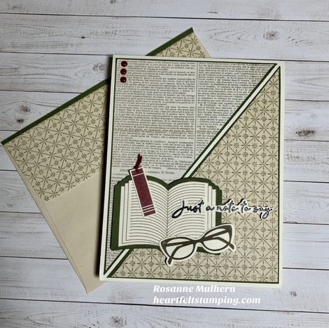 Book Cards Ideas, Cards For Librarians, Cards With Books On Them, Birthday Card Ideas For Book Lovers, Cards For Book Lovers Birthday, Book Bind Cards, Book Stamp, Card Book, Library Card