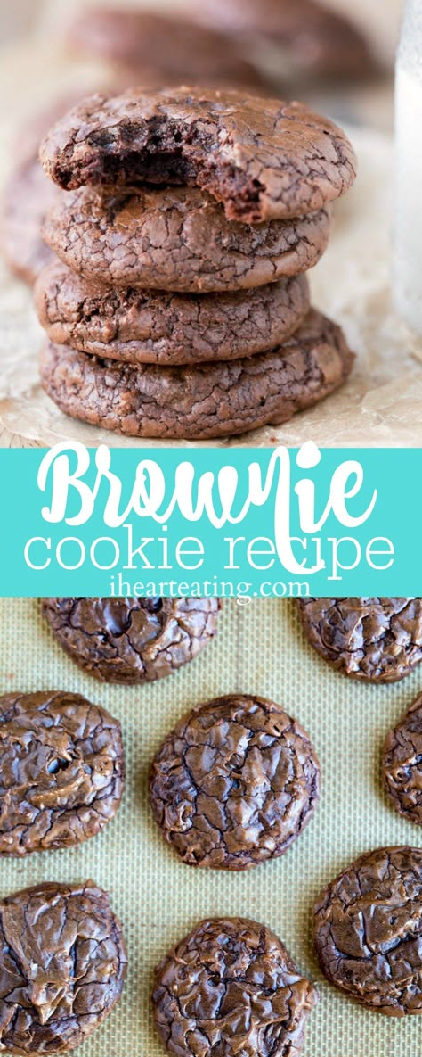 Brownie Cookie Recipe Easy Chocolate Cookies, Brownie Cookie Recipe, Desserts Nutella, Smores Dessert, Resep Brownies, Coconut Dessert, Cookie Brownie Recipe, Cookies Ideas, Mexican Dessert Recipes