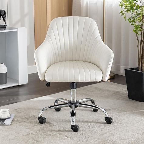 Amazon.com: Home Office Desk Chair, Vanity Chair, Modern Velvet Adjustable Low Back Rolling Chair, Twill Upholstered Cute Office Chair, Desk Chairs with Wheels for Bedroom,Vanity Room,Classroom (White) : Home & Kitchen Conference Room Chairs, Velvet Accent Chair, Leisure Chair, Velvet Chair, Executive Chair, Office Desk Chair, Modern Home Office, Swivel Armchair, Home Office Chairs