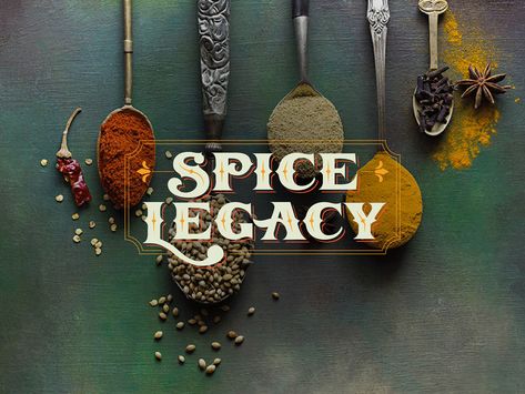 Spices Brand Logo, Biryani Logo Design, Spices Logo Design Ideas, Spice Typography, Spices Creative Ads, Spice Logo Design, Spice Branding, Spices Logo, Legacy Branding