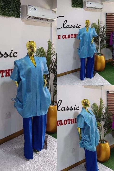 Bubu And Trouser Styles, Bubu Trouser And Top, Bubu Top Style, Bubu Top And Trouser, 2piece Outfits Pants, Two Pieces Trouser And Top, Dope Fashion Outfits, Bubu Dress, Boubou Styles For Women