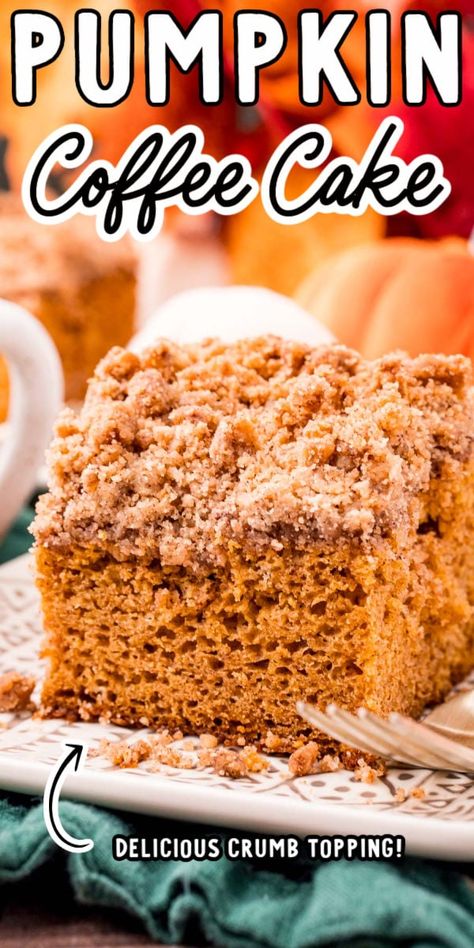 Best Pumpkin Coffee Cake, Pumpkin Recipes Vegan, Pumpkin Coffee Cake Recipes, Best Pumpkin Recipes, Pumpkin Coffee Cake, Spiced Cake, Crumb Cake Recipe, Vegan Pumpkin Recipes, Streusel Coffee Cake