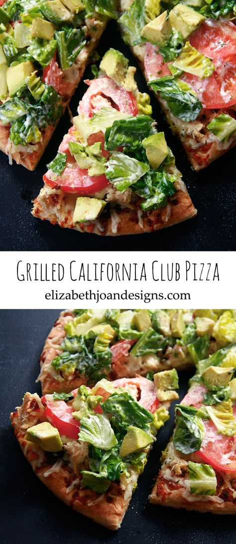 Chicken Bacon Cheese, Pizza With Chicken, Pizza On The Grill, Avocado Pizza, Grilled Pizza Recipes, Pizza Pin, Vegetarian Grilling, California Pizza Kitchen, California Pizza