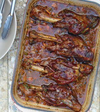 Rosemary Polenta, Braised Lamb Shanks Recipe, Swiss Chard Recipe, Lamb Roast Recipe, Lamb Shank Recipe, Goat Recipes, Swiss Chard Recipes, Braised Lamb Shanks, Lamb Chop Recipes