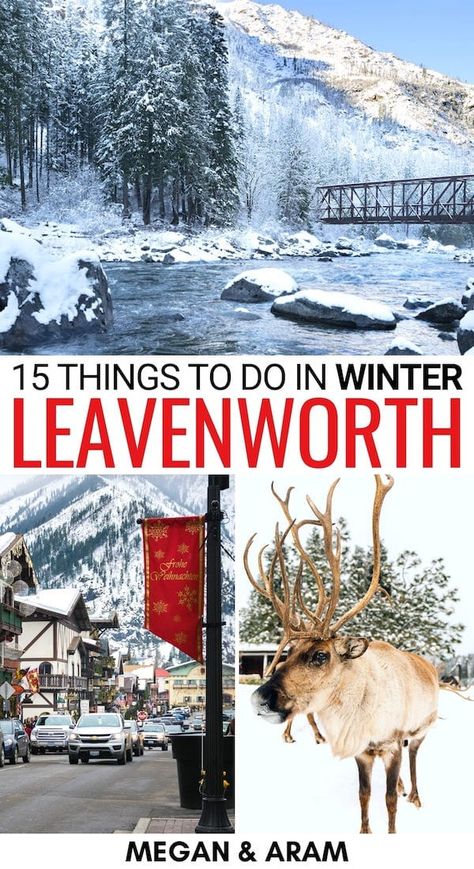 Leavenworth Washington Winter, Leavenworth Winter, Leavenworth Washington Christmas, Leavenworth Christmas, Small Town Washington, Washington Winter, Christmas Travel Destinations, Adventure Mom, Leavenworth Washington