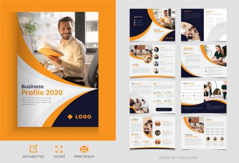 Corporate page business brochure design ... | Premium Vector #Freepik #vector #brochure #business #design #letter Business Brochure Design, Small Booklet, Pamphlet Design, Logo Project, Design Brochure, Visiting Cards, Coimbatore, Business Profile, Business Brochure