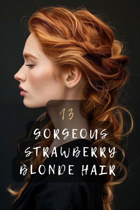 Ready for a hair transformation? These 13 beautiful strawberry blonde hair color ideas are perfect for adding a touch of warmth and brightness to your look. Click to explore different shades and styles that will make you stand out! 🌟🍓 #HairColorInspiration #StrawberryBlondeHair #BeautyInspo #HairStyles #HairTransformation Red Glaze On Blonde Hair, Auburn Strawberry Blonde Hair, Medium Reddish Blonde Hair, Light Red Hair Color Ideas, Light Red Hair Dye, Strawberry Blonde Highlights In Brown Hair, Bright Strawberry Blonde, Best Colors For Redheads, Red Lowlights In Blonde Hair