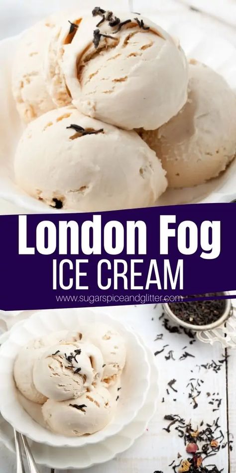 How to make a tea-infused ice cream without a machine, this London Fog Ice Cream is made with Earl Gray tea and tastes just like a London Fog latte - in ice cream form! Jagermeister Ice Cream, No Cook Ice Cream Recipes Machine, Earl Gray Ice Cream, How To Make Ice Cream Without A Machine, Churned Ice Cream Recipes Homemade, Sorbet Recipes For Ice Cream Maker, Keto Ice Cream Recipes Machine, Ice Cream Recipes Without Machine, Ice Cream Recipes No Churn