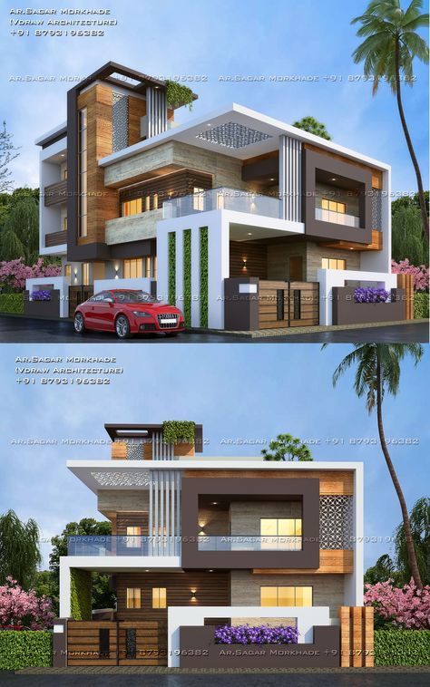 Flat Roof House Designs, Flat Roof House, 2 Storey House Design, Two Story House, Small House Design Exterior, Best Modern House Design, Bungalow Exterior, Small House Elevation Design, Kerala House Design