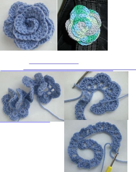 Patron pour faire des roses au crochet. Roses Au Crochet, Simple Rose, Des Roses, Crochet Flowers, Rose Flower, Diy And Crafts, Crochet Necklace, Origami, Crafts For Kids