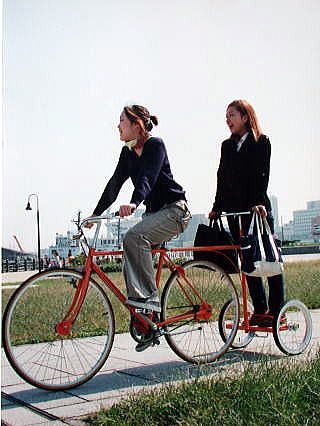 Find DIY or Bike Passenger Extender like this! Bicycle Built For Two, Bicycle Trailers, Riding Bikes, Velo Vintage, Bike Bike, Microcar, Bike Trailer, I Want To Ride My Bicycle, Bike Riding