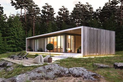 Housing Inspiration, Concrete Houses, Carpathian Mountains, Prefabricated Houses, Concrete House, Beach House Design, Container House Design, Modern Cabin, Eco House