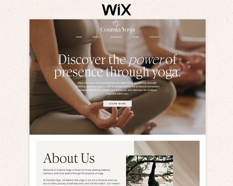 Yoga Website Design, Yoga Template, Selling Services, Yoga Web, Clean Websites, Yoga Website, Wix Web Design, Wix Design, Image Font