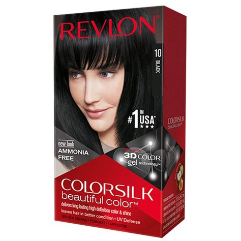 Colorsilk By Revlon, Ammonia-Free Permanent Haircolor Black *1N - 1 Ea ( Pack of 12 )*** To view further for this item, visit the image link. (This is an affiliate link) #haircolor Jet Black Hair Dye, Revlon Hair Color, Ammonia Free Hair Color, How To Dye Hair At Home, Revlon Colorsilk, Revlon Color, 3d Color, Black Hair Dye, Color Conditioner