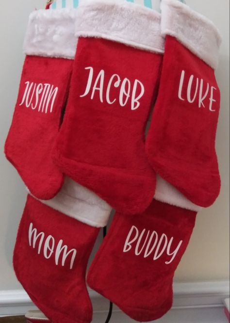 Cricut Maker & 
Easy Press 2
Iron on vinyl Christmas Stocking Cricut Projects, Christmas Stockings Cricut, Stocking Cricut Ideas, Stockings Cricut, Custom Stockings Christmas Diy, Cricut Christmas Stockings, Cricut Stockings Christmas, Cricut Christmas Stocking, Personalized Christmas Stockings Ideas