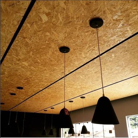 Osb Ceiling Ideas, Osb Interior Design, Deco Osb, Cielorrasos Ideas, Osb Ceiling, Small Loft Apartments, Osb Furniture, Retail Store Layout, Osb Plywood