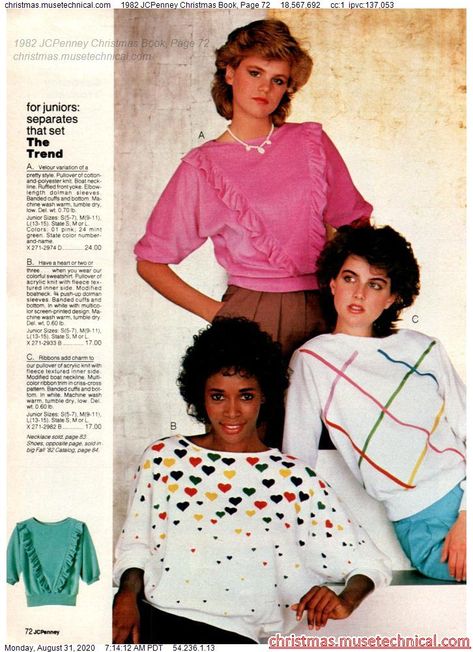 1982 JCPenney Christmas Book, Page 72 - Christmas Catalogs & Holiday Wishbooks 1982 Fashion, Jcpenney Christmas Catalog, Early 90s Fashion, 1980s Fashion Trends, Fashion 1980s, 80’s Fashion, 80s And 90s Fashion, 1980s Fashion, Fashion Marketing