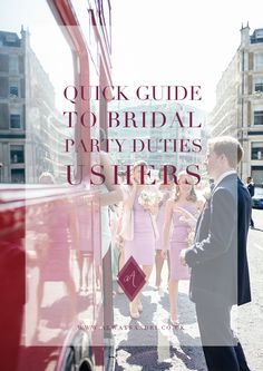 Quick Guide to Bridal Party Duties The Ushrers Wedding Usher, Wedding Ushers, Wedding Planner Job, Bridal Party Outfit, Wedding Costs, Wedding Party Photos, Wedding Planning Advice, Wedding Guide, Quick Guide