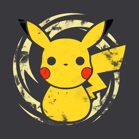 Pikachu Clothes, Pokemon Logo, Pikachu Tattoo, Pokemon T, Pikachu Wallpaper, Retro Painting, Patrick Bateman, Animal Portraits Art, Kawaii Illustration