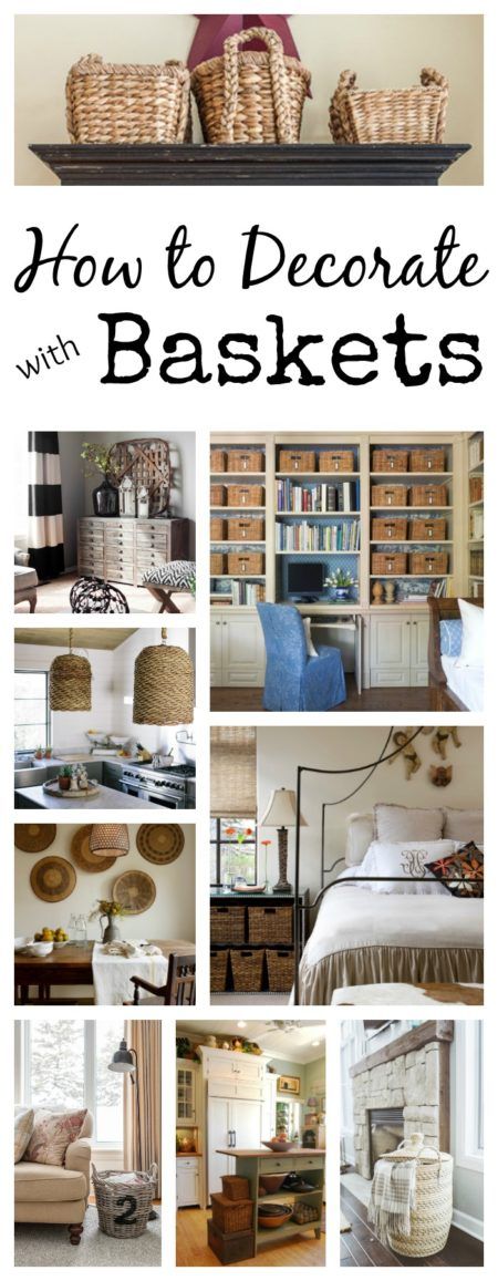 How to Use Baskets in every room of your home How To Use Baskets To Decorate, Using Baskets To Decorate, How To Decorate With Baskets, Wire Basket Decor Ideas, Baskets For Blankets, Basket Decor Ideas, Decorate With Baskets, Farmhouse Baskets, Decorate Ideas