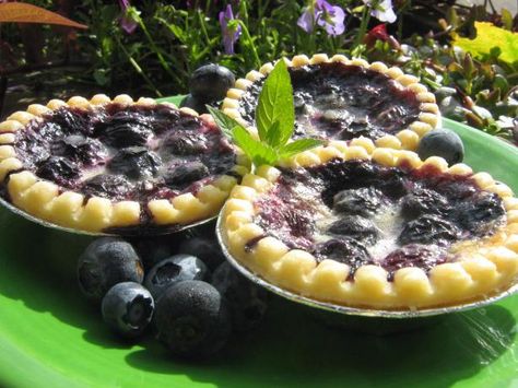 These are super delicious Blueberry butter tarts. Made even better with wild blueberries, which tend to be sweeter and smaller. Butter Tarts Recipe, Saskatoon Berry Pie, Blueberry Tarts, Desserts With Fruit, Blueberry Butter, Butter Tart, Saskatoon Berry, Cheesecake Tarts, Blueberry Tart