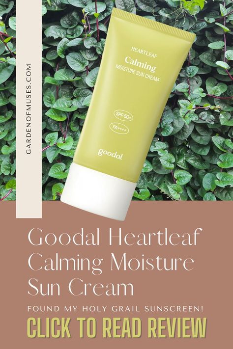 Goodal Heartleaf Calming Moisture Sun Cream Review Sun Cream, Holy Grail, Spf 50, A Dream, Sunscreen, Moisturizer, It Cast, How To Apply, Sun