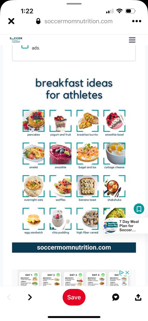 Athletic Meal Plan, Basketball Meal Plan, Athletes Food Meals, Young Athlete Meal Plan, Volleyball Diet, Pregame Food, Athlete Meals, Dancer Diet, Athlete Meal Plan