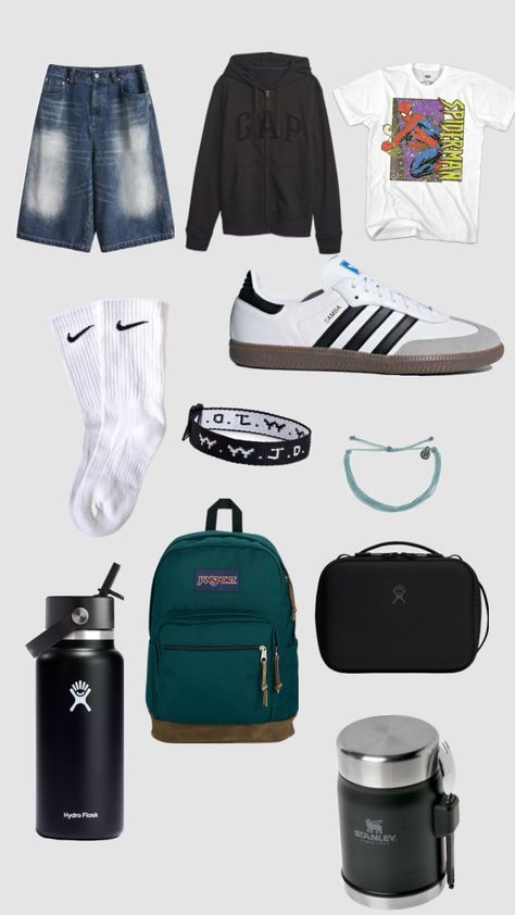 First day of school Highschool Mens Outfits, First Day Of School Outfit Boy, First Day Of School Outfit Men, 7th Grade Outfits, First Day Of School Fits, Boys School Outfits, School Outfits Highschool, Middle School Outfit, Back To School Fits