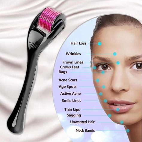 Microneedle Derma Roller, Anti Aging Hair, Pakistan Karachi, Anti Wrinkle Treatments, Aging Hair, Acne Scar Removal, Face Acne, Derma Roller, Skin Therapy