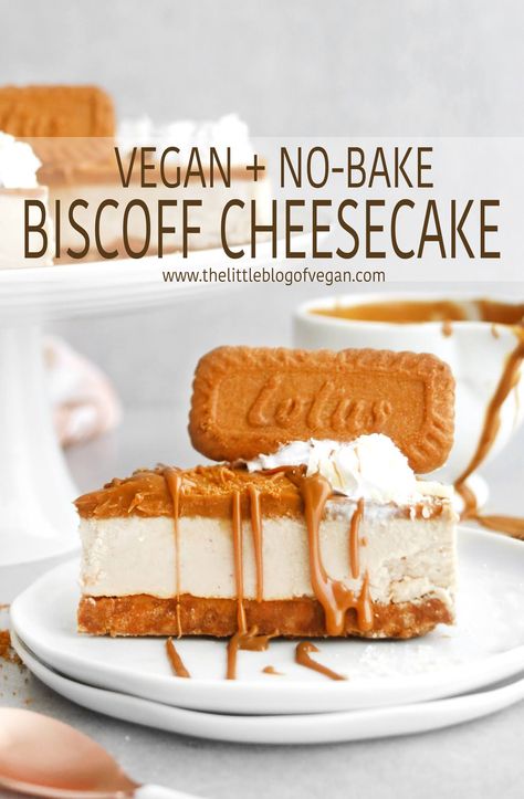 Vegan Biscoff Cheesecake, Easy Vegan Cheesecake, Lotus Biscoff Cheesecake, Vegan Pies, Digestive Cookies, Vegan Tarts, Biscoff Recipes, Cheesecake Vegan, Biscoff Cheesecake