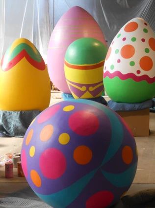 3ft, 5ft & 8ft Giant Easter Eggs | HOME Large Plastic Easter Eggs, Jumbo Easter Eggs, Giant Easter Eggs, Easter Items, Giant Inflatable, Easter Rabbit, Yard Decor, Easter Eggs, Egg