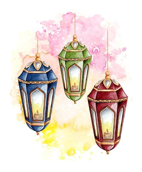 Arabic Lantern, Eid Al Fitr Greeting, Lantern Ramadan, Lantern Drawing, Lantern Painting, Islamic Lantern, Ramadan Poster, Ramadan Kids, Ramadan Background