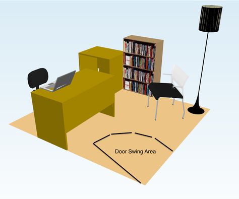 Designing an 8x8 office is difficult. There's not much room!!! 8x8 Office, Law Office, Office Layout, Office Set, Small Office, Layout Design, Office Decor, Layout, Design