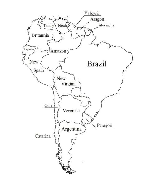 South America coloring page with country names. Maps Drawing, Brazil Drawing, Latin America Map, America Outline, Map Of The Usa, Map Quiz, South America Map, Map Worksheets, Border Templates