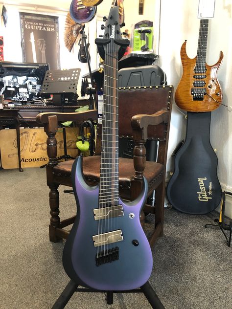 The new fluence-powered multiscale 7string Ibanez RGD71ALMS-BAM is in the house #electricguitar #ibanezguitars #7string #ibanez7string Bassrilia Guitar, Ibanez Acoustic Guitar, Ibanez Electric Guitar, Ibanez Roadstar Ii, Joe Satriani, Ibanez Gio Guitars, Ibanez Guitars, Types Of Guitar, Guitar Photography